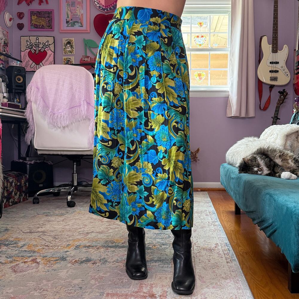 Vintage 80s / 90s deadstock whimsigoth boho maxi skirt